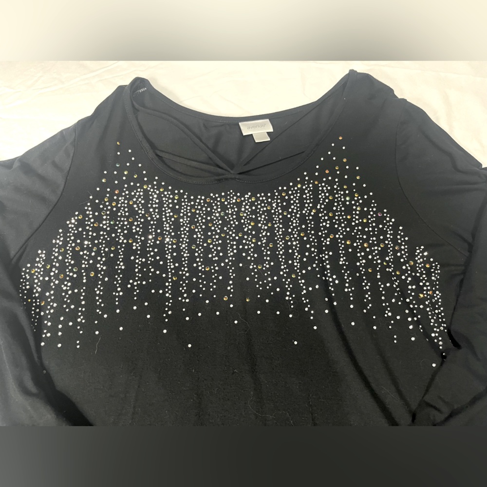 Soft Lightweight Studded Long Sleeve Blouse